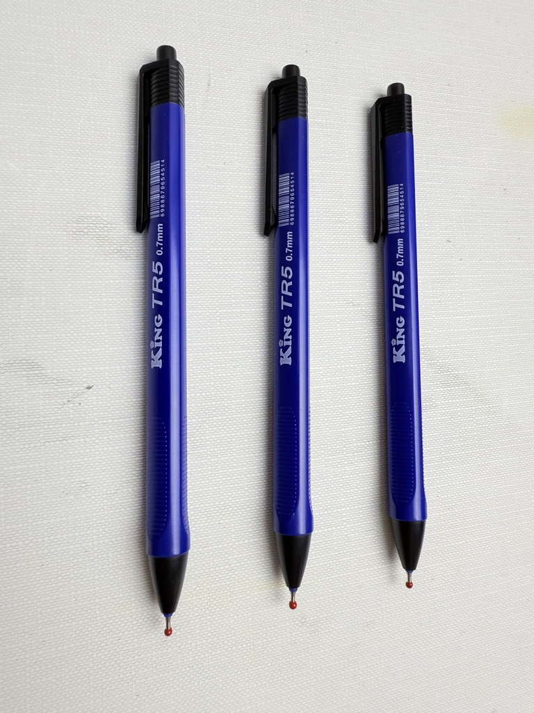 Bút Bi Bấm King TR5 (12 Cây/ Hộp; 12 Hộp/ Lốc; 288 Hộp/ Thùng) - MÀU XANH