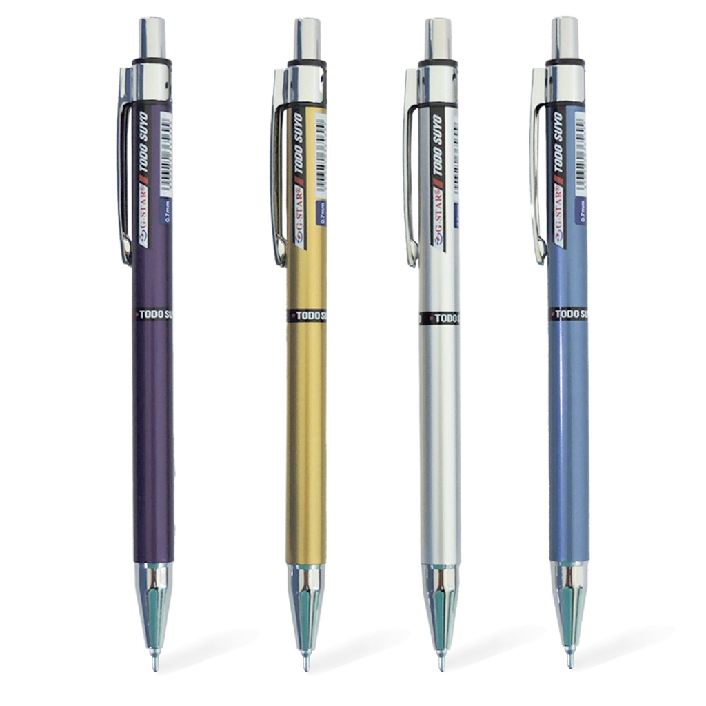 G-Star Bút Bi Bấm Mực Xanh Todo Suyo Ngòi 0.7mm (12 Cây/ Vĩ; 10 Vĩ/ Lốc; 120 Hộp/ Thùng)