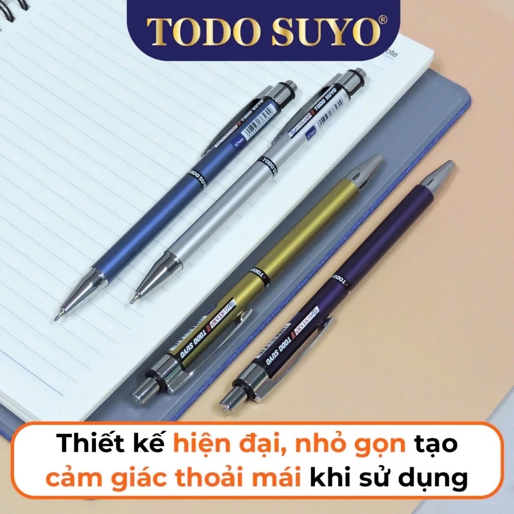 G-Star Bút Bi Bấm Mực Xanh Todo Suyo Ngòi 0.7mm (12 Cây/ Vĩ; 10 Vĩ/ Lốc; 120 Hộp/ Thùng)
