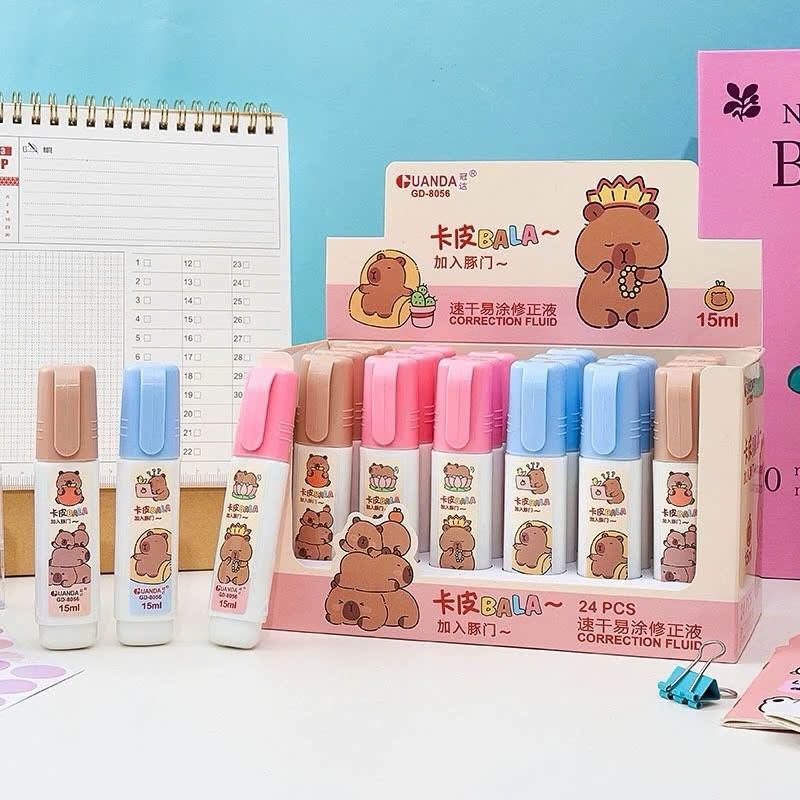 Bút Xoá Nước Nhiều Mẫu Dễ Thương 1069, 1070, 1073, 1075, 1076 (24 Cái/Hộp, 36 Hộp/Thùng)