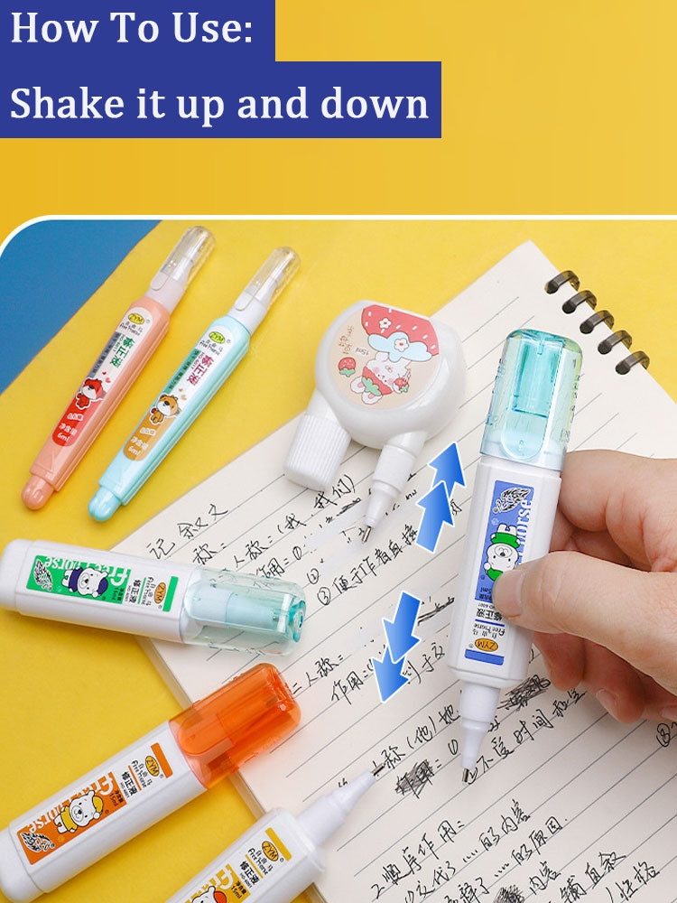 Bút Xoá Nước Nhiều Mẫu Dễ Thương 1069, 1070, 1073, 1075, 1076 (24 Cái/Hộp, 36 Hộp/Thùng)