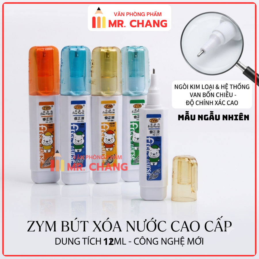 Bút Xoá Nước Nhiều Mẫu Dễ Thương 1069, 1070, 1073, 1075, 1076 (24 Cái/Hộp, 36 Hộp/Thùng)