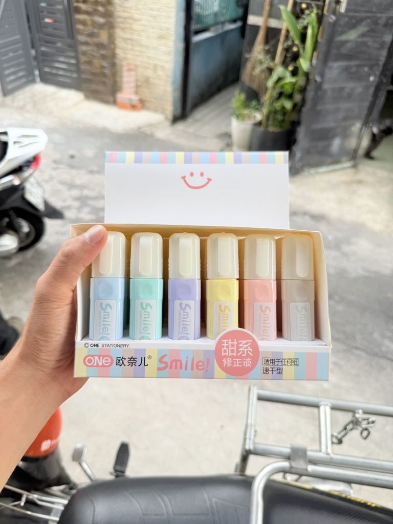 Bút Xoá Nước Nhiều Mẫu Dễ Thương 1069, 1070, 1073, 1075, 1076 (24 Cái/Hộp, 36 Hộp/Thùng)