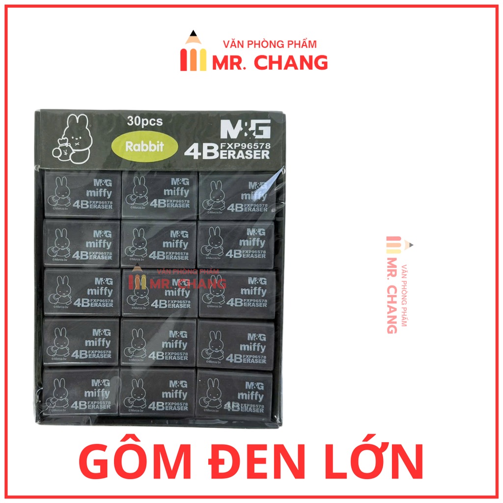 Gôm Đen Thỏ LỚN 96578 MG (30 Cục/ Hộp; 30 Hộp/Thùng)