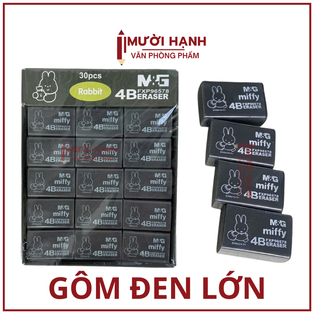 Gôm Đen Thỏ LỚN 96578 MG (30 Cục/ Hộp; 30 Hộp/Thùng)