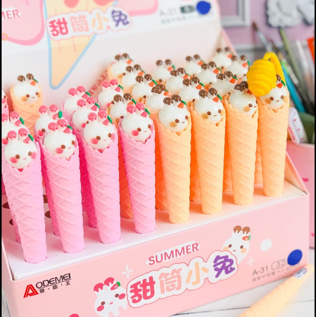 Bút Gel Hình Kem (Mực Xanh) A39, A37 (36 Cây/ Hộp; 24 Hộp/ Thùng)