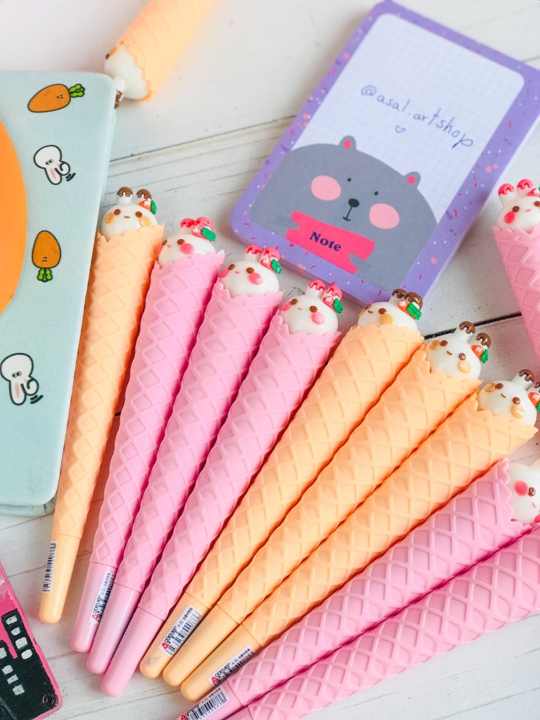 Bút Gel Hình Kem (Mực Xanh) A39, A37 (36 Cây/ Hộp; 24 Hộp/ Thùng)