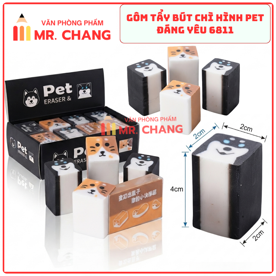 Gôm Chó Husky 6811 (30 Cái/Hộp, 60 Hộp/Thùng)