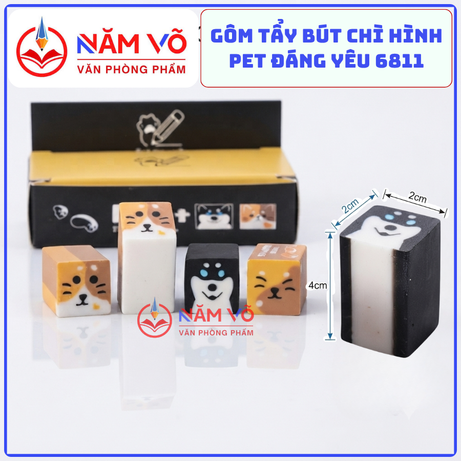 Gôm Chó Husky 6811 (30 Cái/Hộp, 60 Hộp/Thùng)