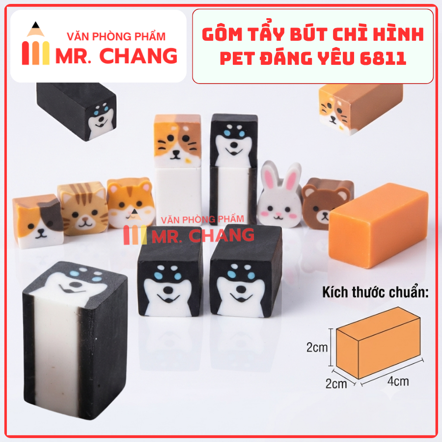 Gôm Chó Husky 6811 (30 Cái/Hộp, 60 Hộp/Thùng)