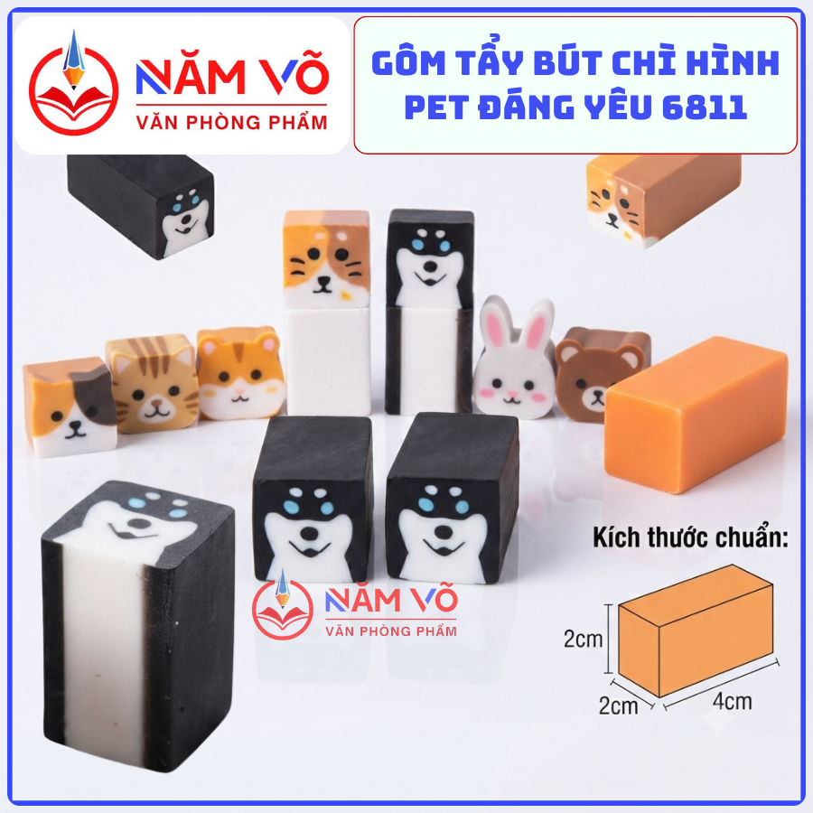 Gôm Chó Husky 6811 (30 Cái/Hộp, 60 Hộp/Thùng)