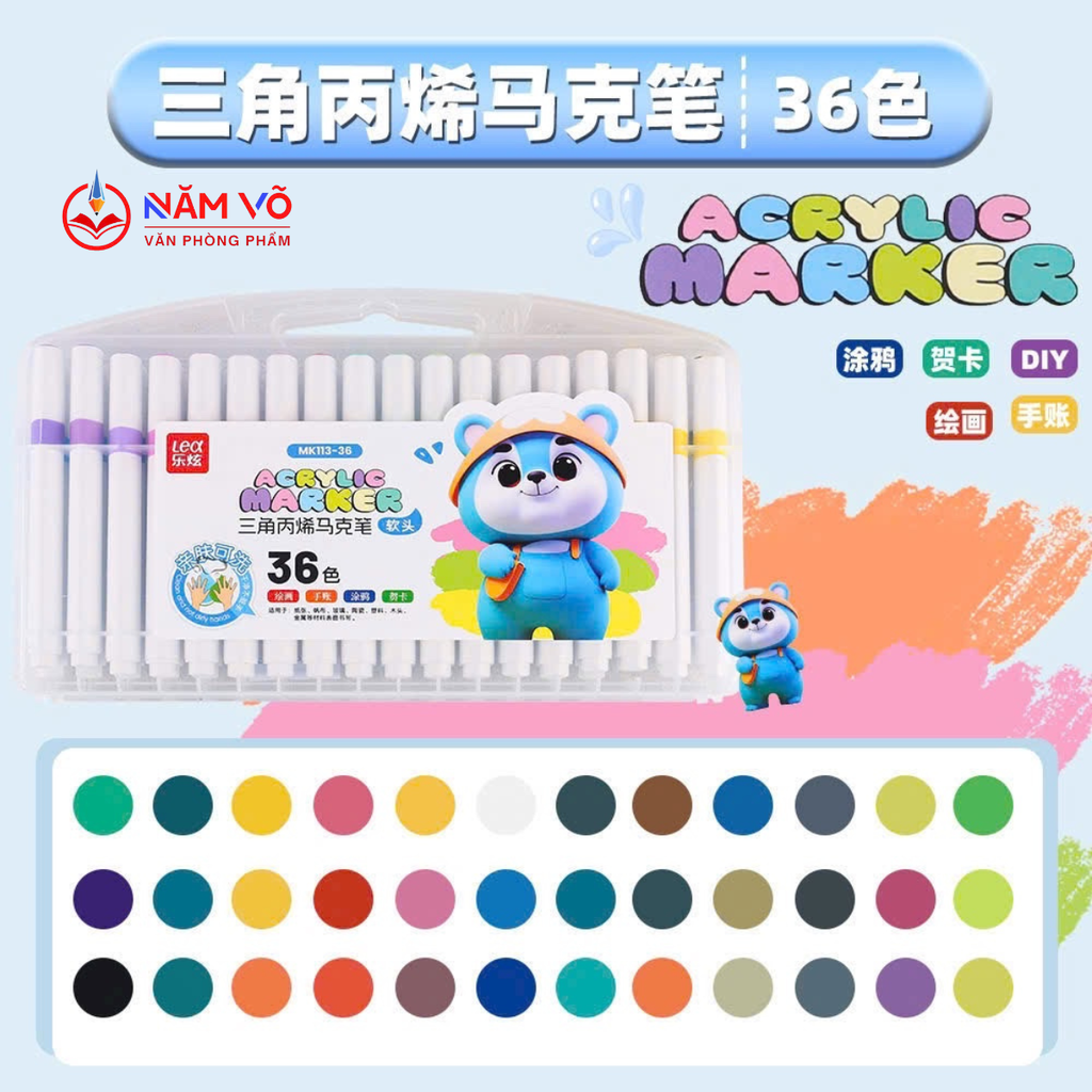 Màu Acrylic Lex MK 113 (Thân Tam Giác, Ngòi Nhọn)