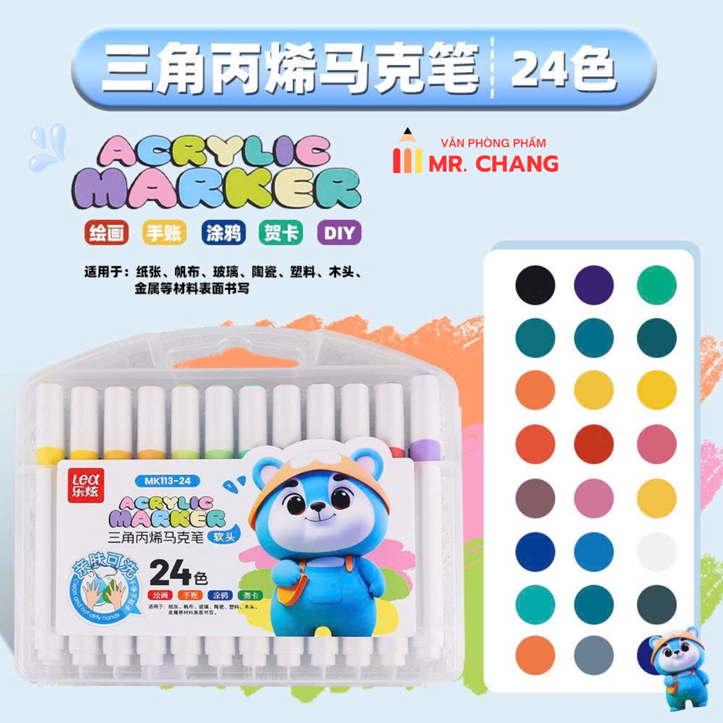 Màu Acrylic Lex MK 113 (Thân Tam Giác, Ngòi Nhọn)