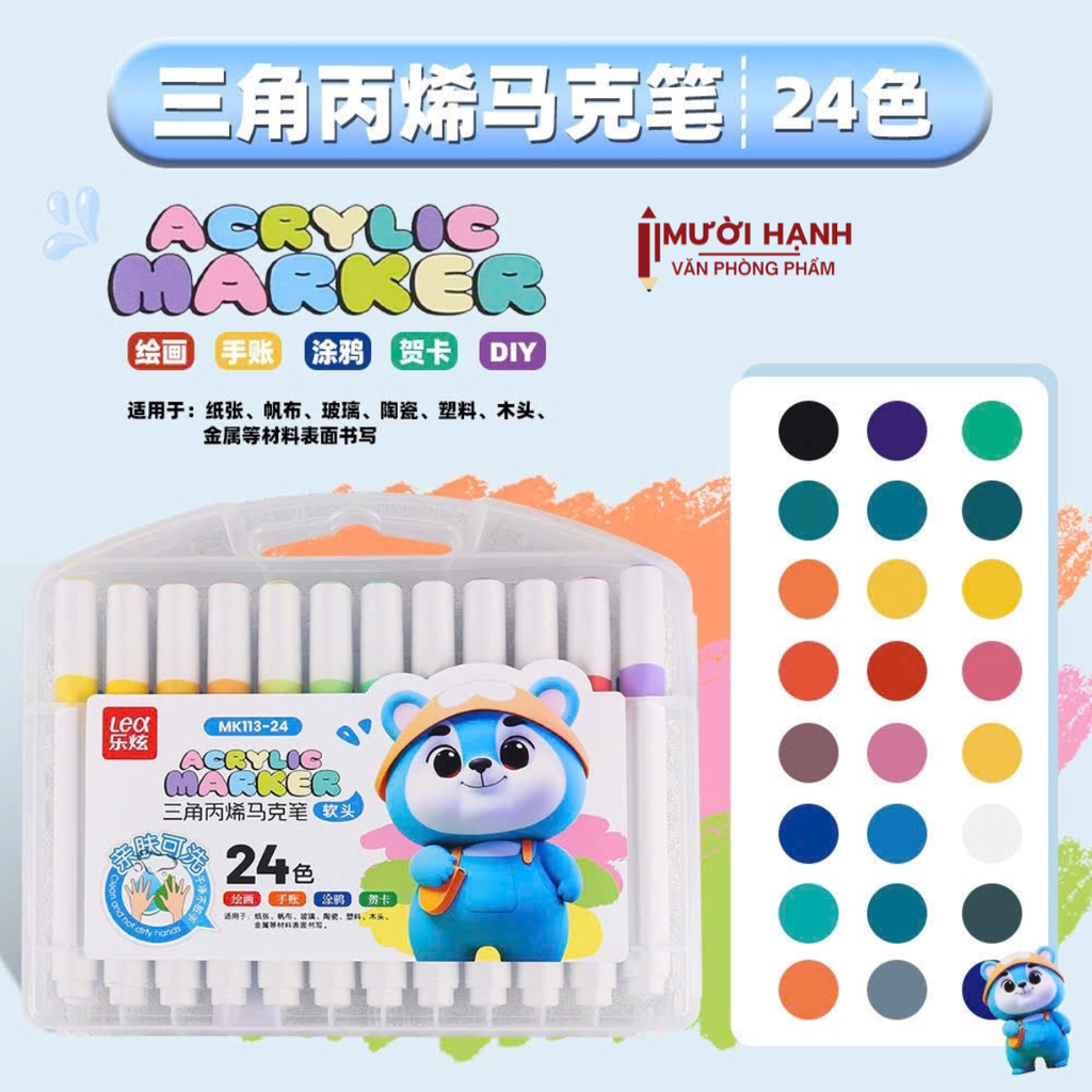 Màu Acrylic Lex MK 113 (Thân Tam Giác, Ngòi Nhọn)