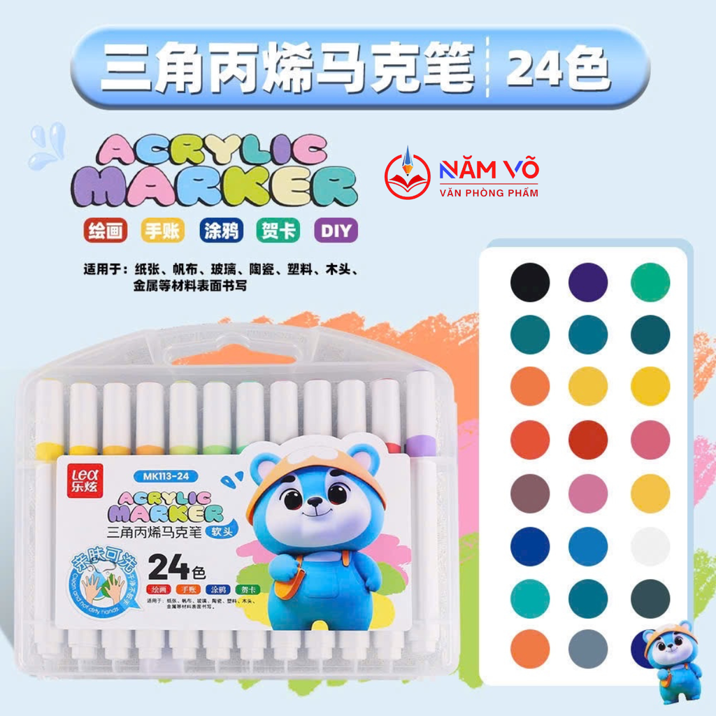 Màu Acrylic Lex MK 113 (Thân Tam Giác, Ngòi Nhọn)