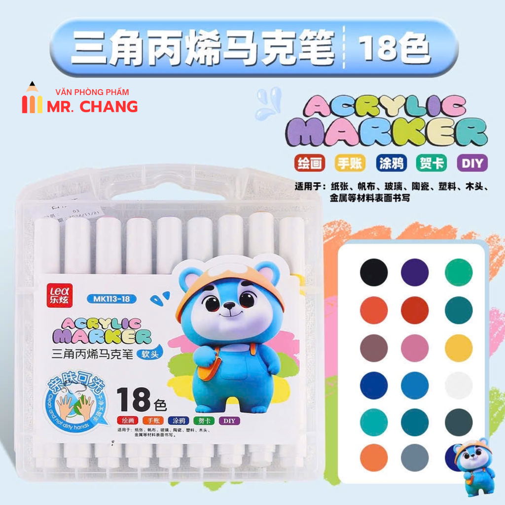 Màu Acrylic Lex MK 113 (Thân Tam Giác, Ngòi Nhọn)