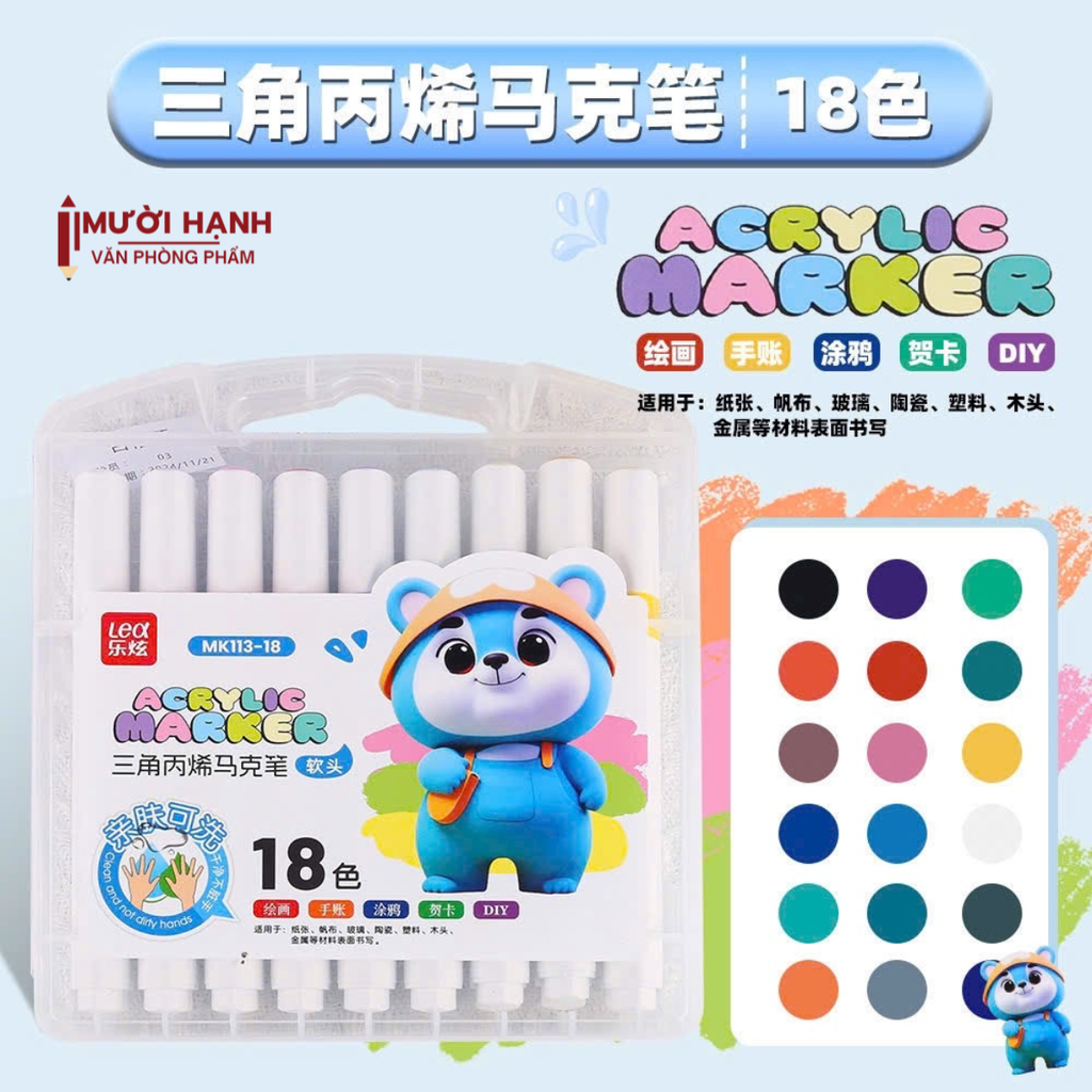 Màu Acrylic Lex MK 113 (Thân Tam Giác, Ngòi Nhọn)