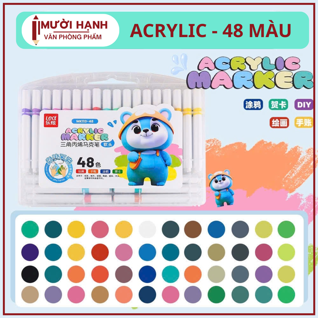 Màu Acrylic Lex MK 113 (Thân Tam Giác, Ngòi Nhọn)