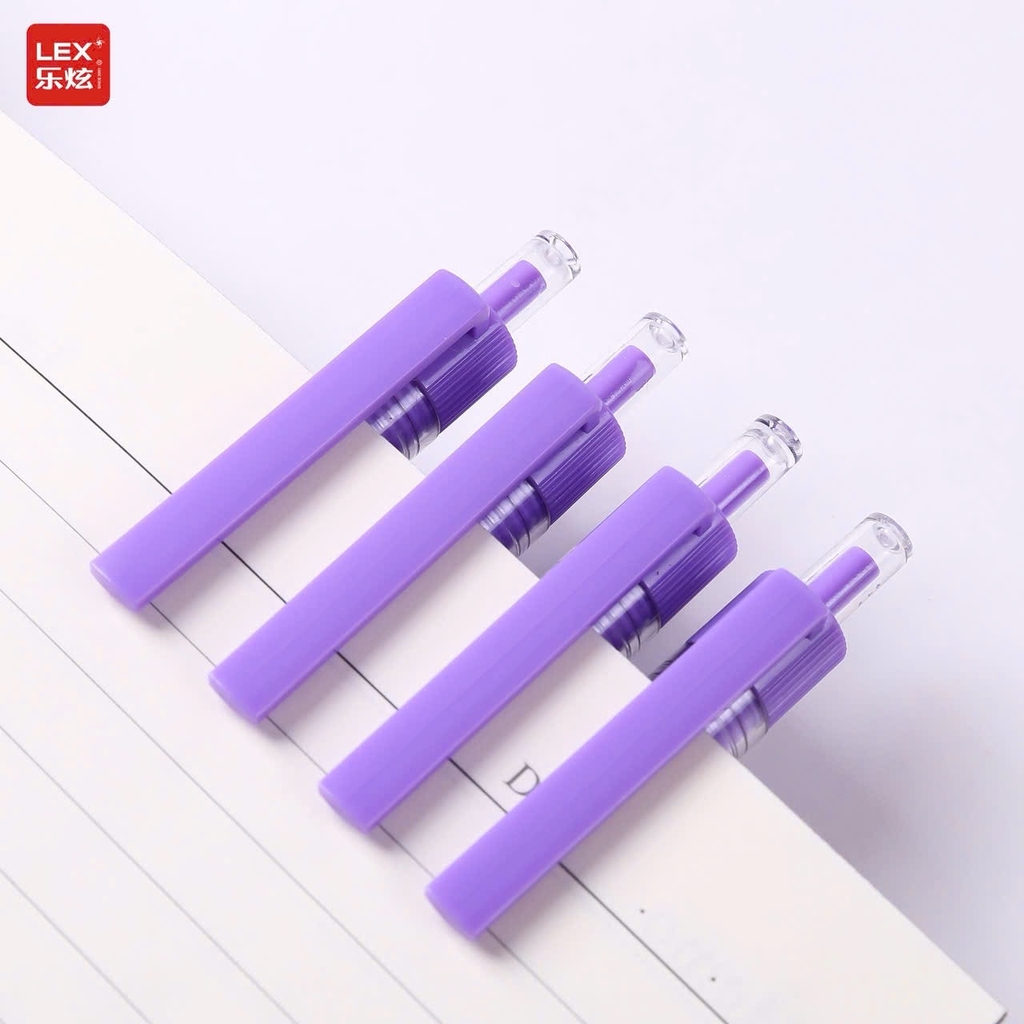 Kệ Bút Gel Bấm T8 Lex Mực Tím (96 Cây/ Kệ; 4 Kệ/ Lốc; 24 Kệ/ Thùng)
