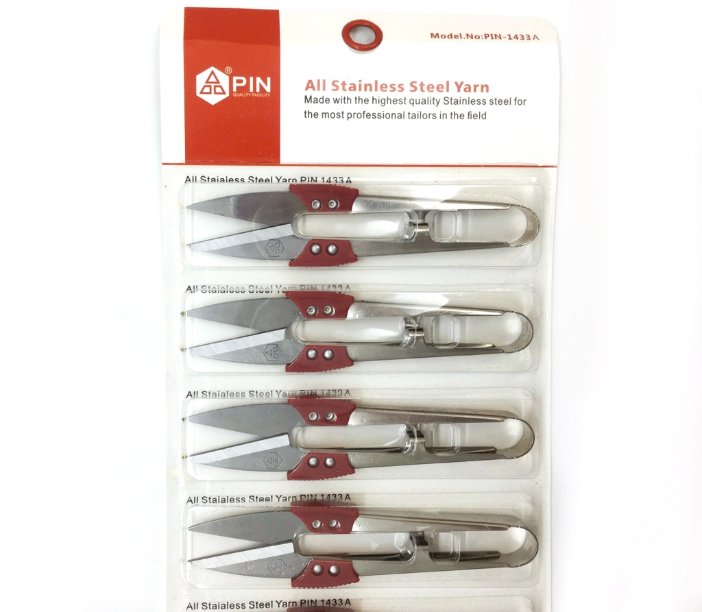 Kéo Cắt Chỉ Inox Đệm Tay 1433 (12 Cái/ Vĩ; 120 Vĩ/ Thùng)
