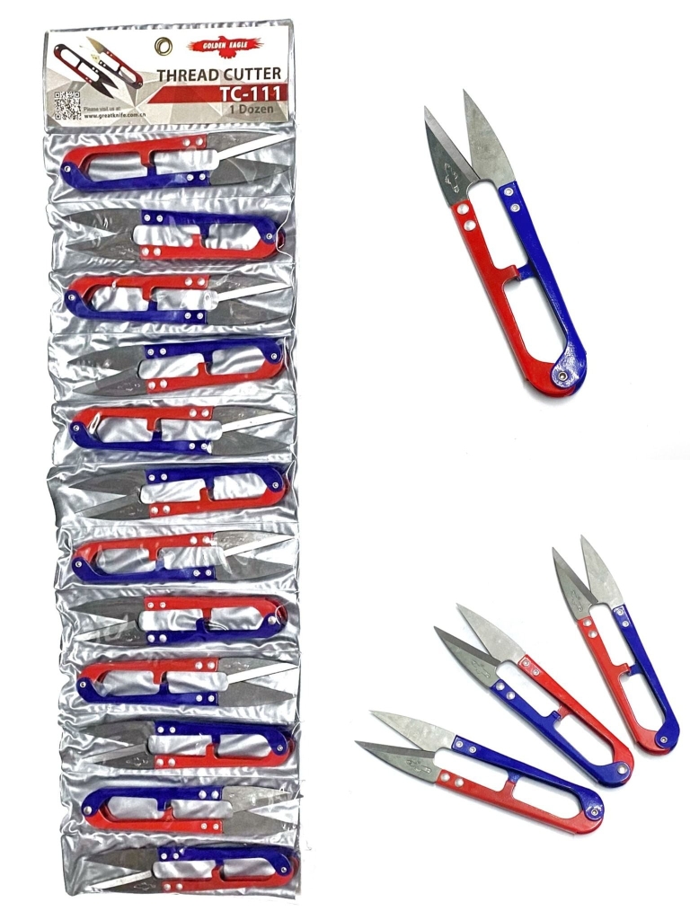 Kéo Cắt Chỉ 2 Màu (12 Cái/ Vĩ; 25 Vĩ/ Hộp; 4 Hộp/ Thùng)