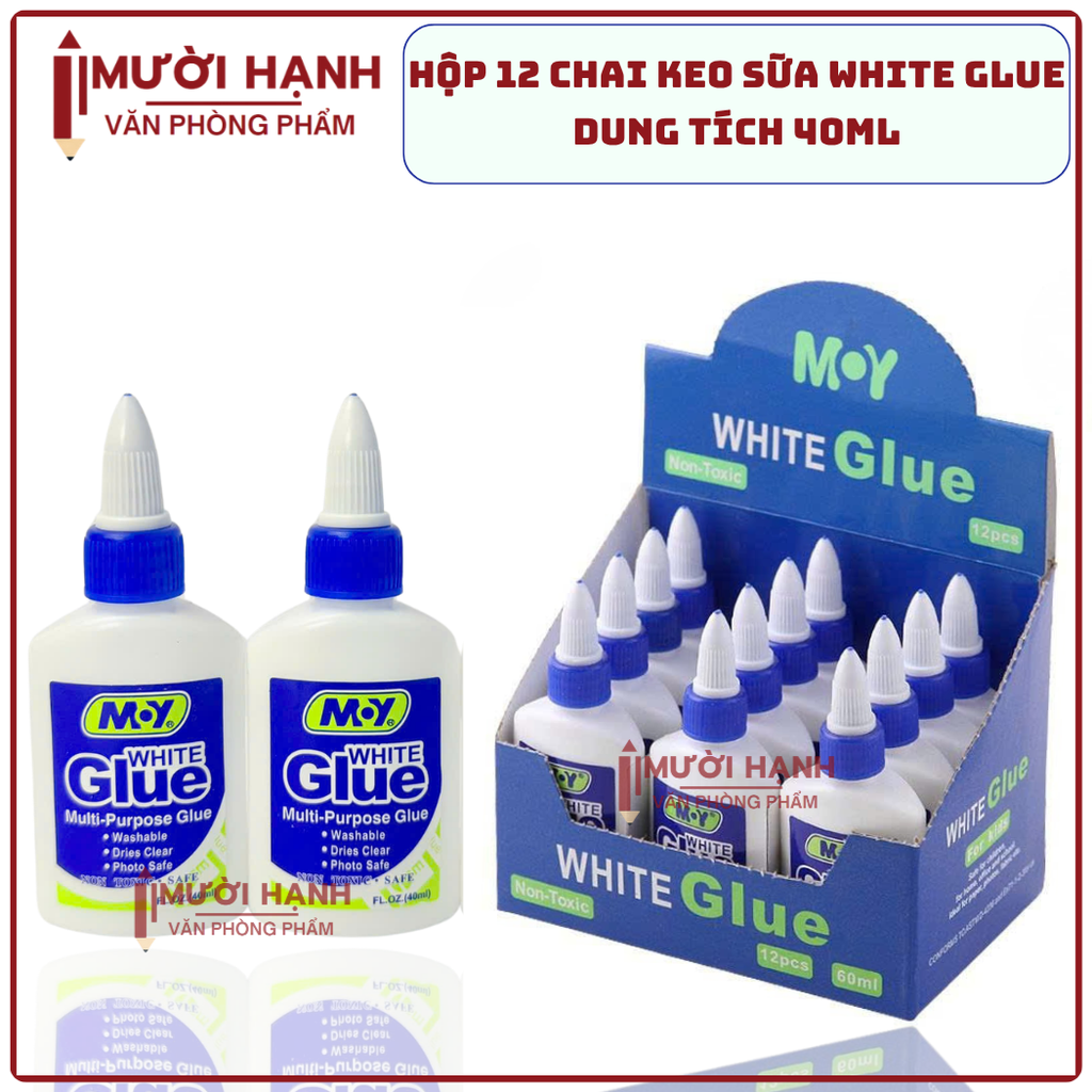 Keo Sữa Dán giấy 40ml 901 (12 Chai/Hộp, 36 Hộp/Thùng)