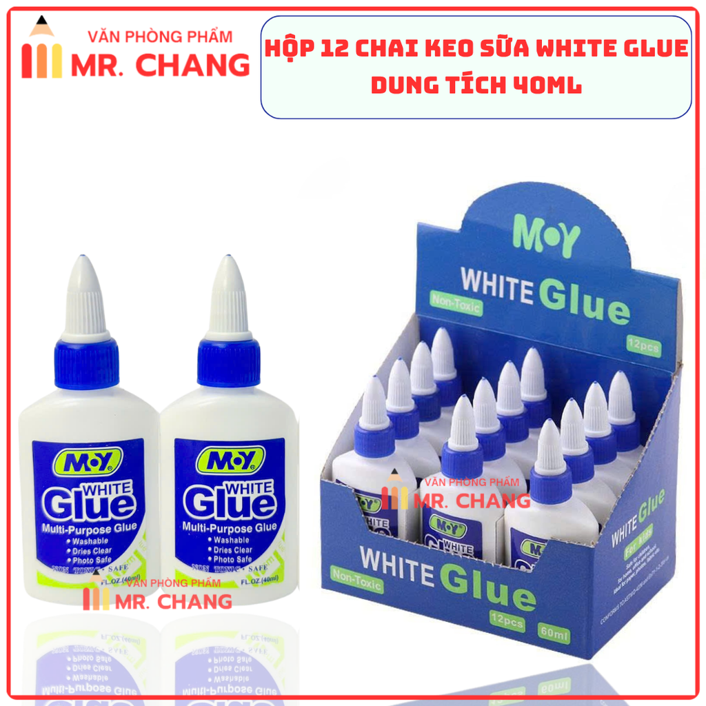 Keo Sữa Dán giấy 40ml 901 (12 Chai/Hộp, 36 Hộp/Thùng)