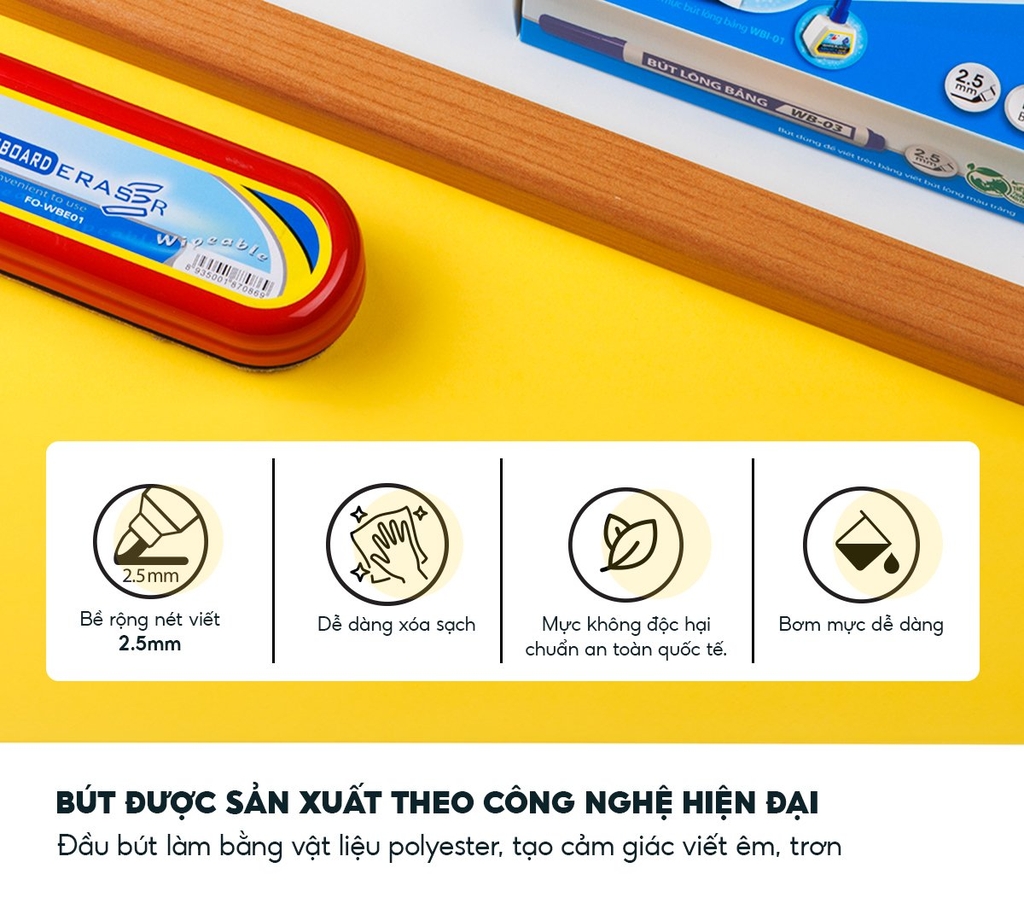 TL - Bút Lông Bảng Loại Lớn WB03 (Xanh, Đỏ, Đen) (10 Cây/Hộp)