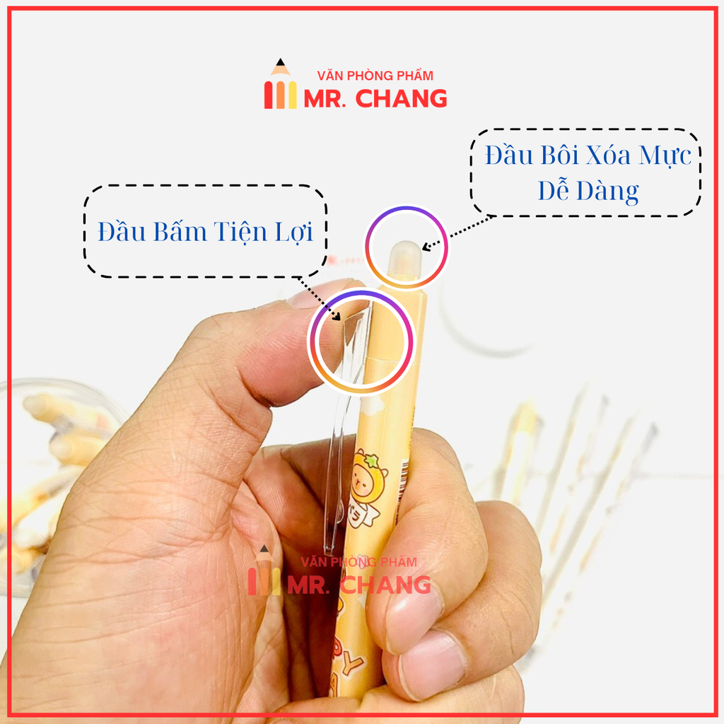 LON 20 CÂY Bút Gel BẤM Xóa Được LON KING (Xanh, Tím) (20 Cây/Lon; 12 Lon/Hộp; 96 Lon/Thùng) 9986