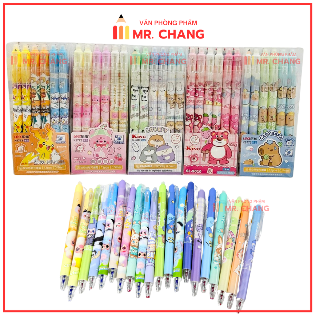 Bút Gel Bấm Xóa Được HỘP KIẾNG VS, King (12 Cây/Hộp; 12 Hộp/Lốc; 16 Lốc/Thùng)