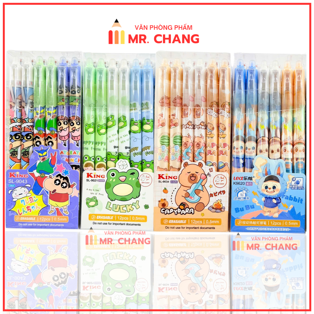 Bút Gel Bấm Xóa Được HỘP KIẾNG VS, King (12 Cây/Hộp; 12 Hộp/Lốc; 16 Lốc/Thùng)