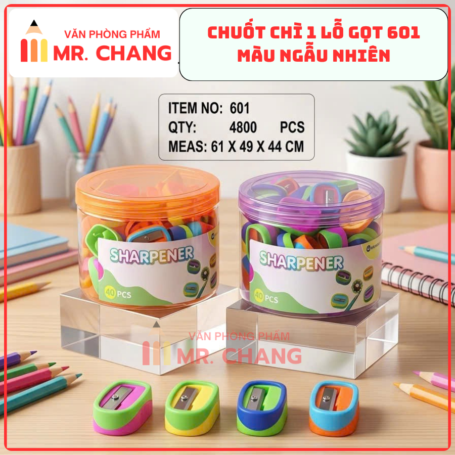 Lon Chuốt Bút Chì Màu Sắc Dễ Thương 601 (48 Cái/Lon, 100 Lon/1 Thùng)