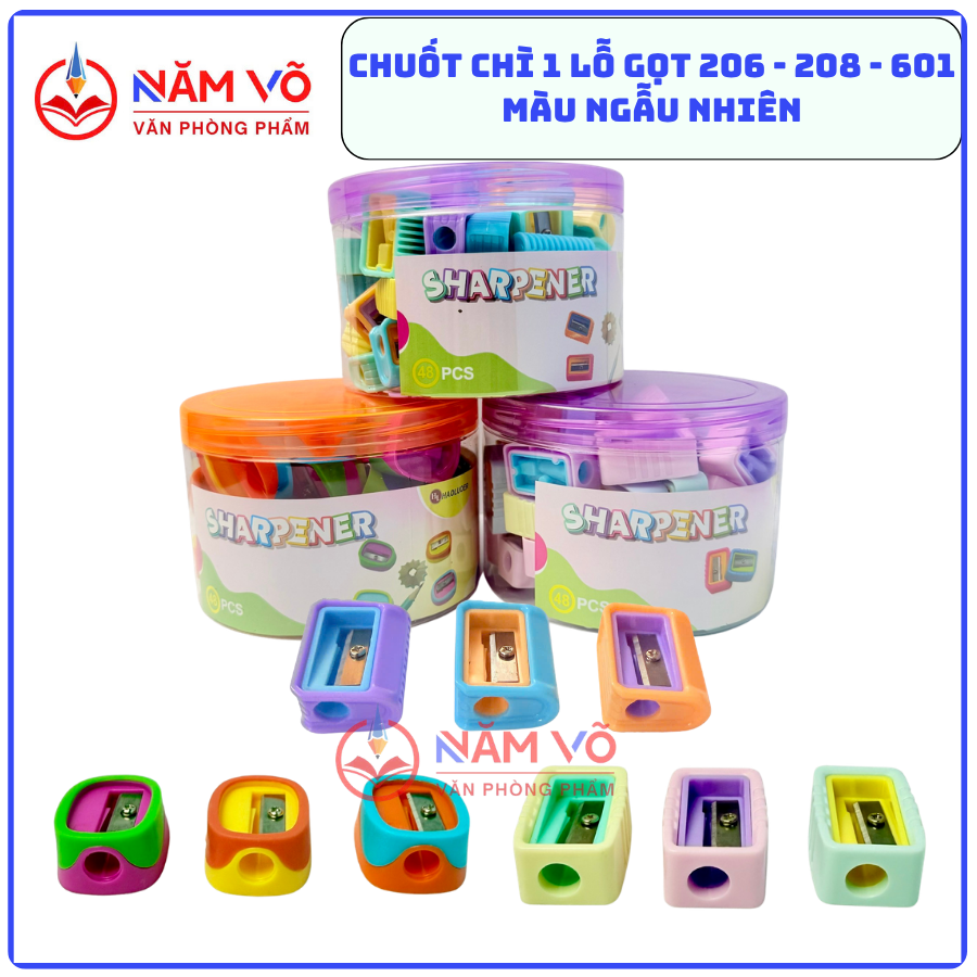 Lon Chuốt Bút Chì Màu Sắc Dễ Thương 208 (48 Cái/Lon, 100 Lon/1 Thùng)