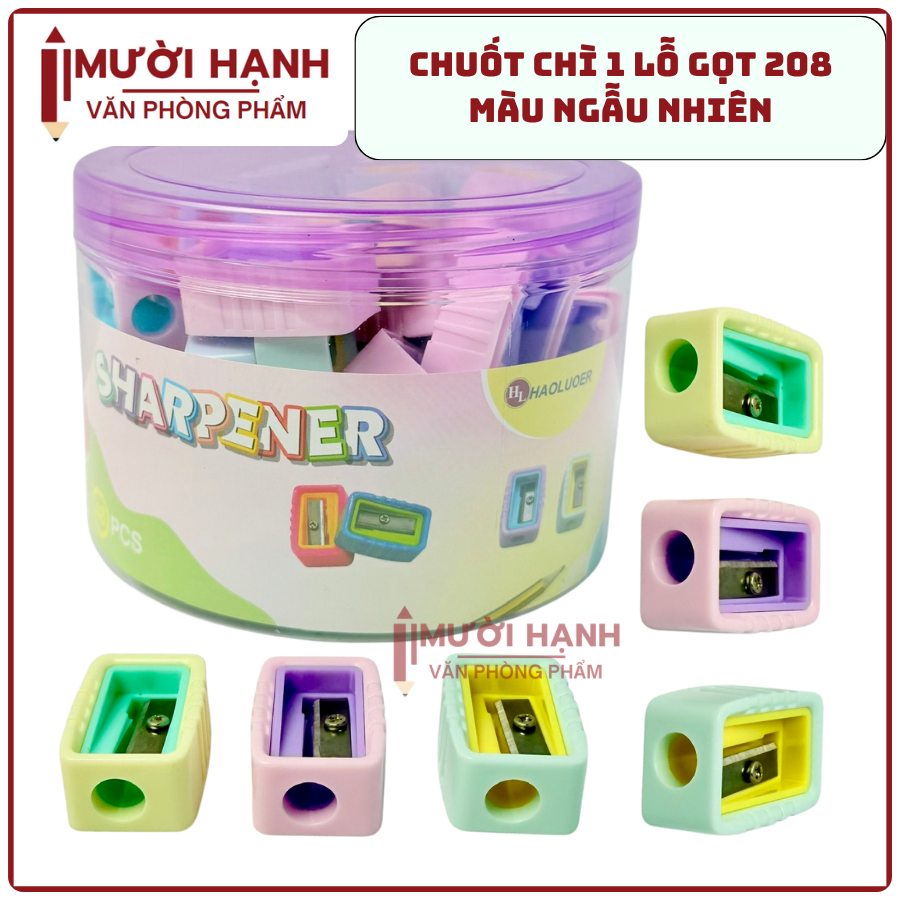 Lon Chuốt Bút Chì Màu Sắc Dễ Thương 208 (48 Cái/Lon, 100 Lon/1 Thùng)