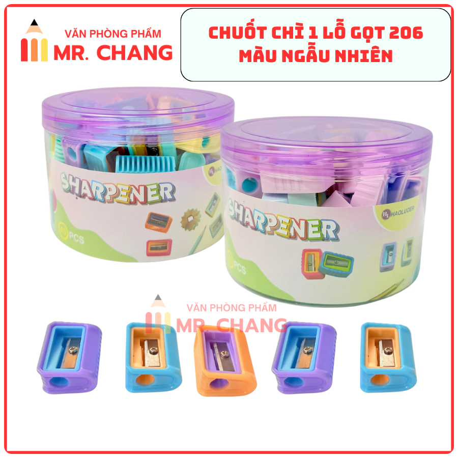 Lon Chuốt Bút Chì Màu Sắc Dễ Thương 206 (48 Cái/Lon, 100 Lon/1 Thùng)