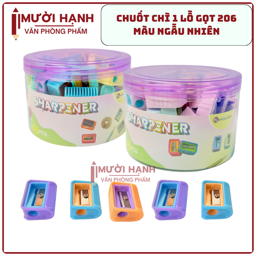 Lon Chuốt Bút Chì Màu Sắc Dễ Thương 206 (48 Cái/Lon, 100 Lon/1 Thùng)