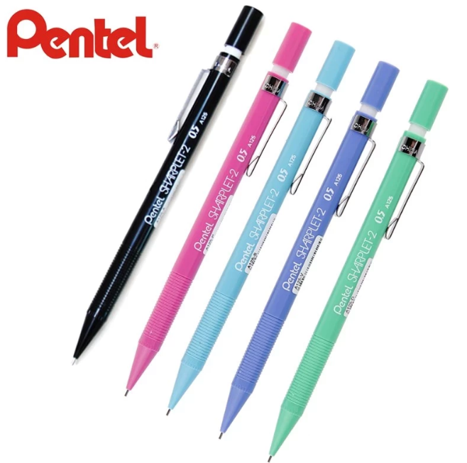 Pentel - Bút chì kim kỹ thuật, thân nhựa trong 0.5mm - A125T (12 Cây/Hộp)