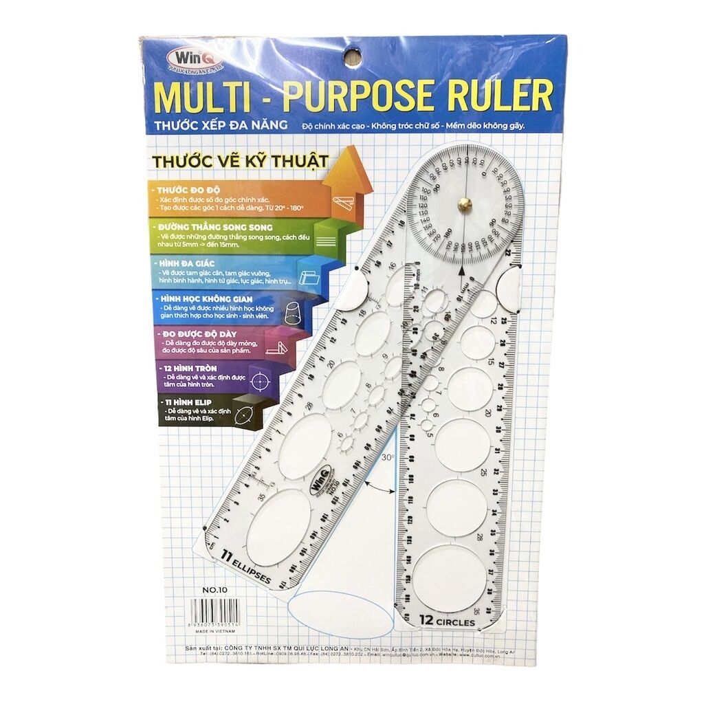 Win Q Thước Xếp Đa Năng No10 (10 Cây/ Hộp; 5 Hộp/ Lốc)