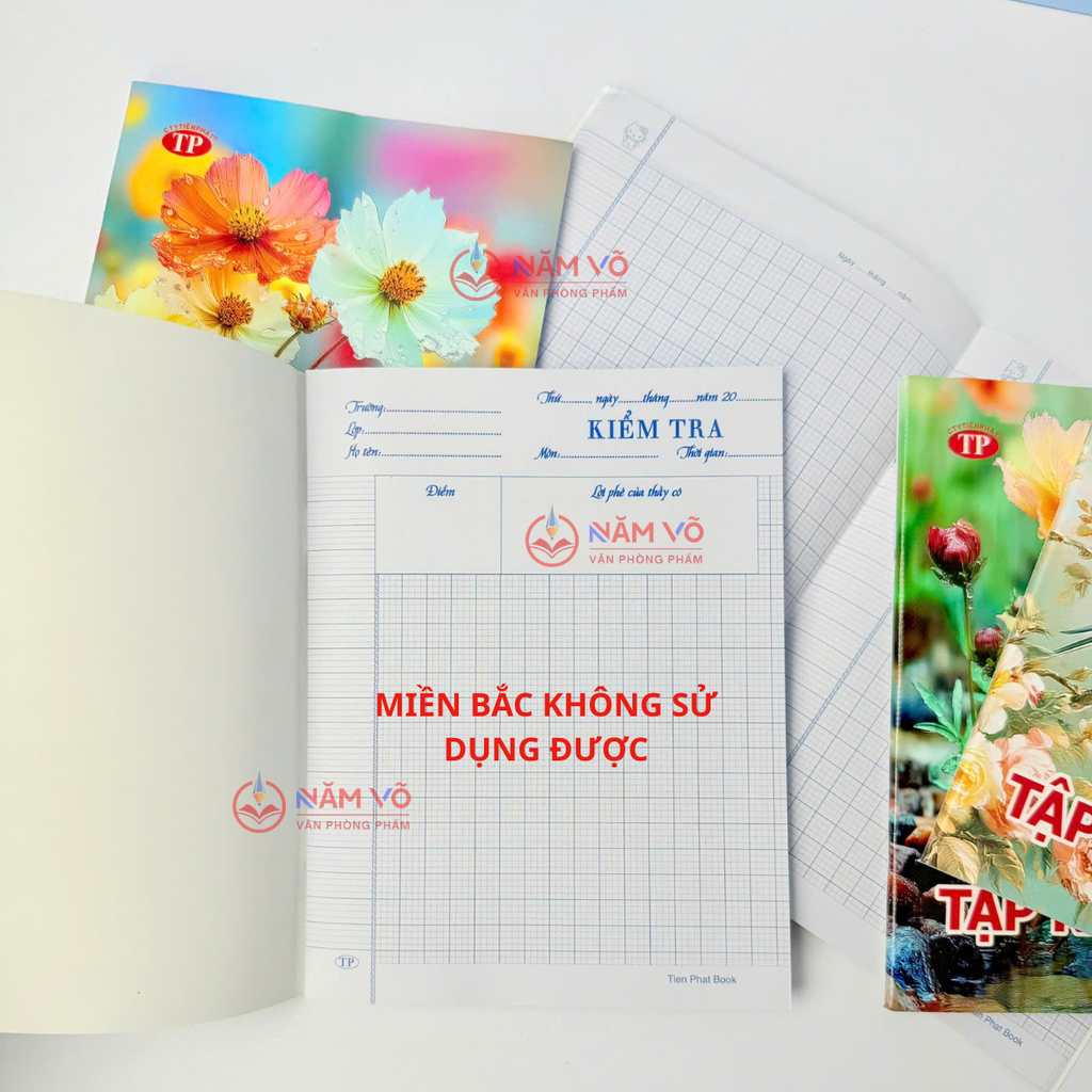 Tập KIỂM TRA Tiến Phát 4 Ô Ly DL 80Gms (200 Quyển/ Cây)