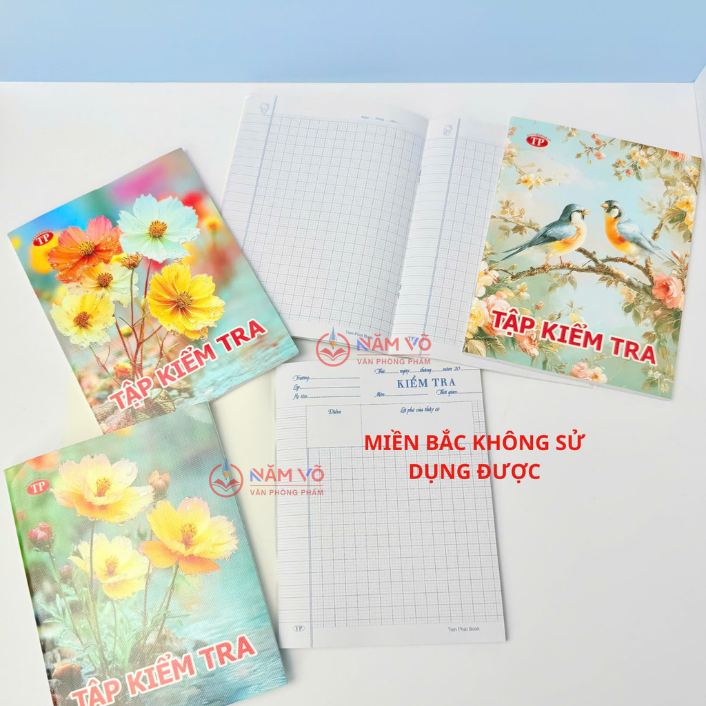 Tập KIỂM TRA Tiến Phát 4 Ô Ly DL 80Gms (200 Quyển/ Cây)