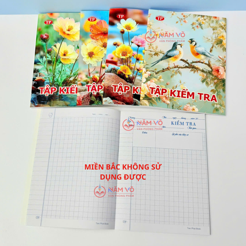 Tập KIỂM TRA Tiến Phát 4 Ô Ly DL 80Gms (200 Quyển/ Cây)