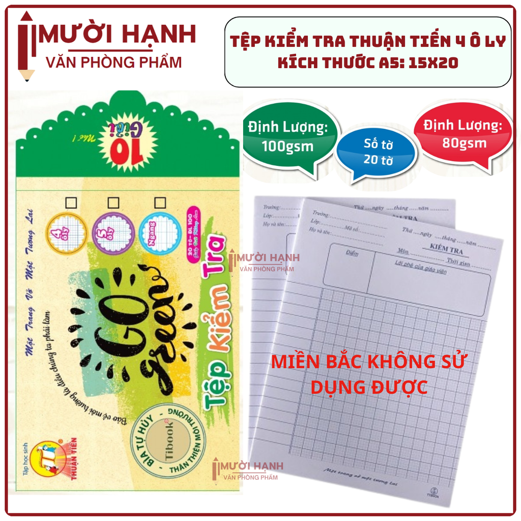 Tệp kiểm tra (4 ôli) (20 tờ/Tệp) (120 Tệp/Thùng)