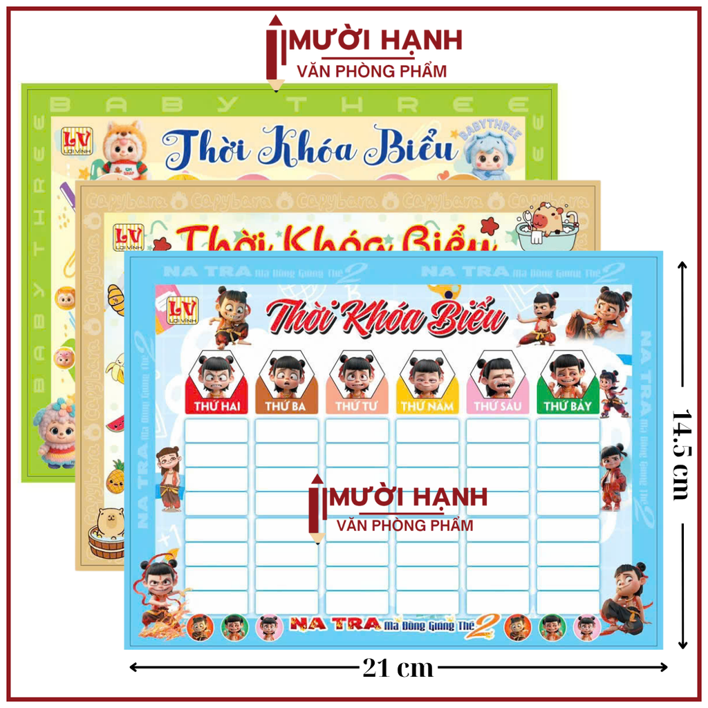 Thời Khóa Biểu A5 (3 Tờ/ Bịch)