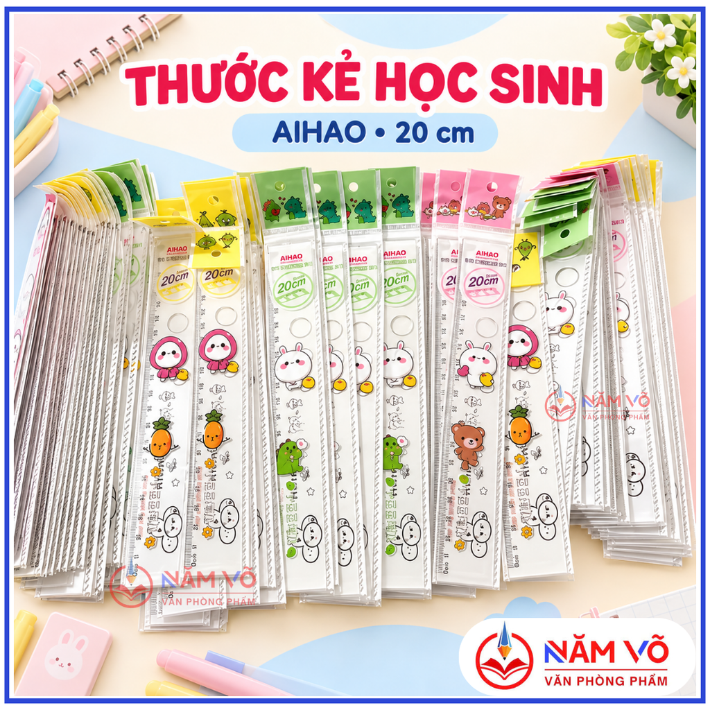 Thước Kẻ Aihao AH166 (100 Cây/Lon; 24 Lon/ Thùng)