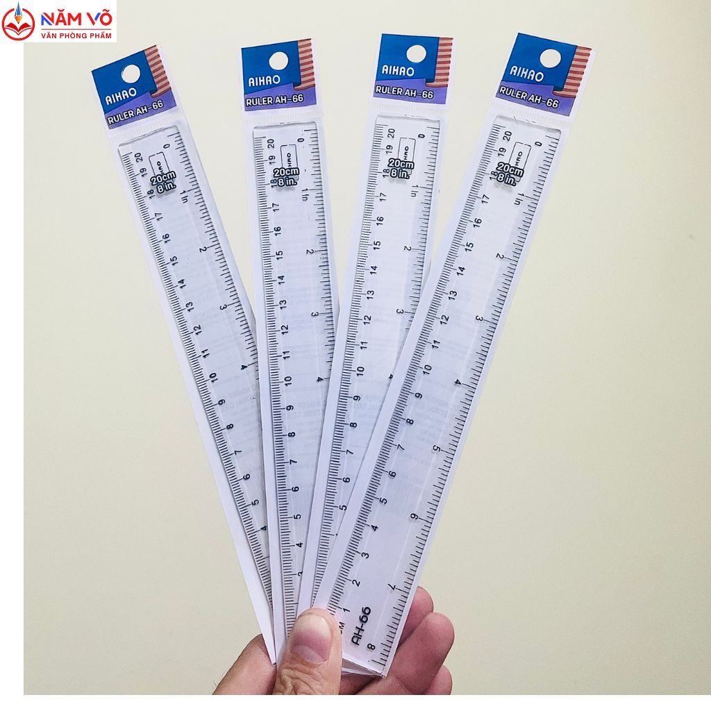 Thước Nhựa Cứng Aihao AH66 AH68 (48 Cây/ Hộp; 30 Hộp/Thùng)