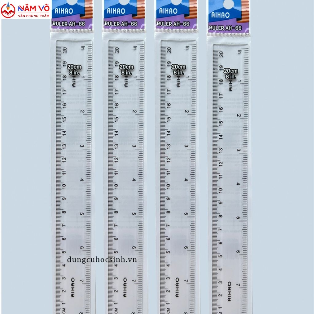 Thước Nhựa Cứng Aihao AH66 AH68 (48 Cây/ Hộp; 30 Hộp/Thùng)