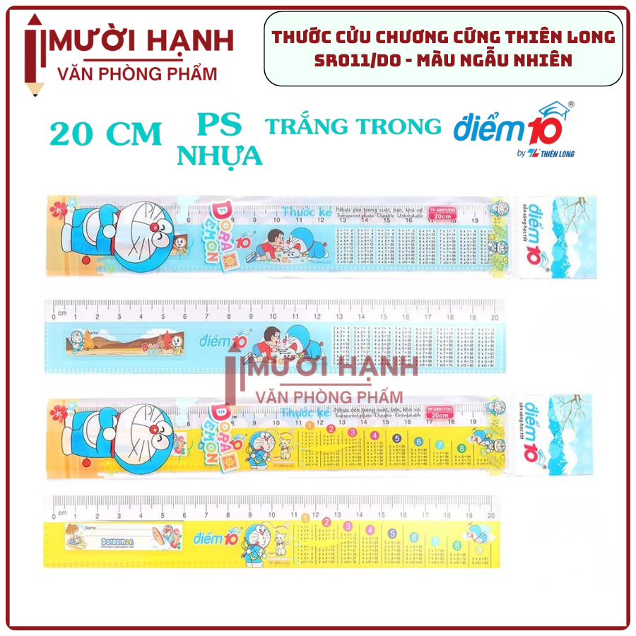 TL - Thước Bảng Cửu Chương Doremon SR011/DO (10 Cây/ Bó; 200 Cây/ Thùng)