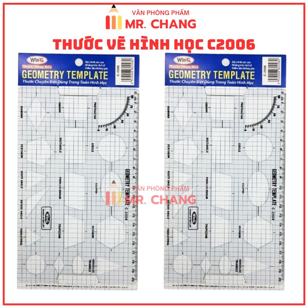 Win Q Thước Vẽ Hình Học C2006 (10 Cây/ Hộp; 5 Hộp/ Lốc)