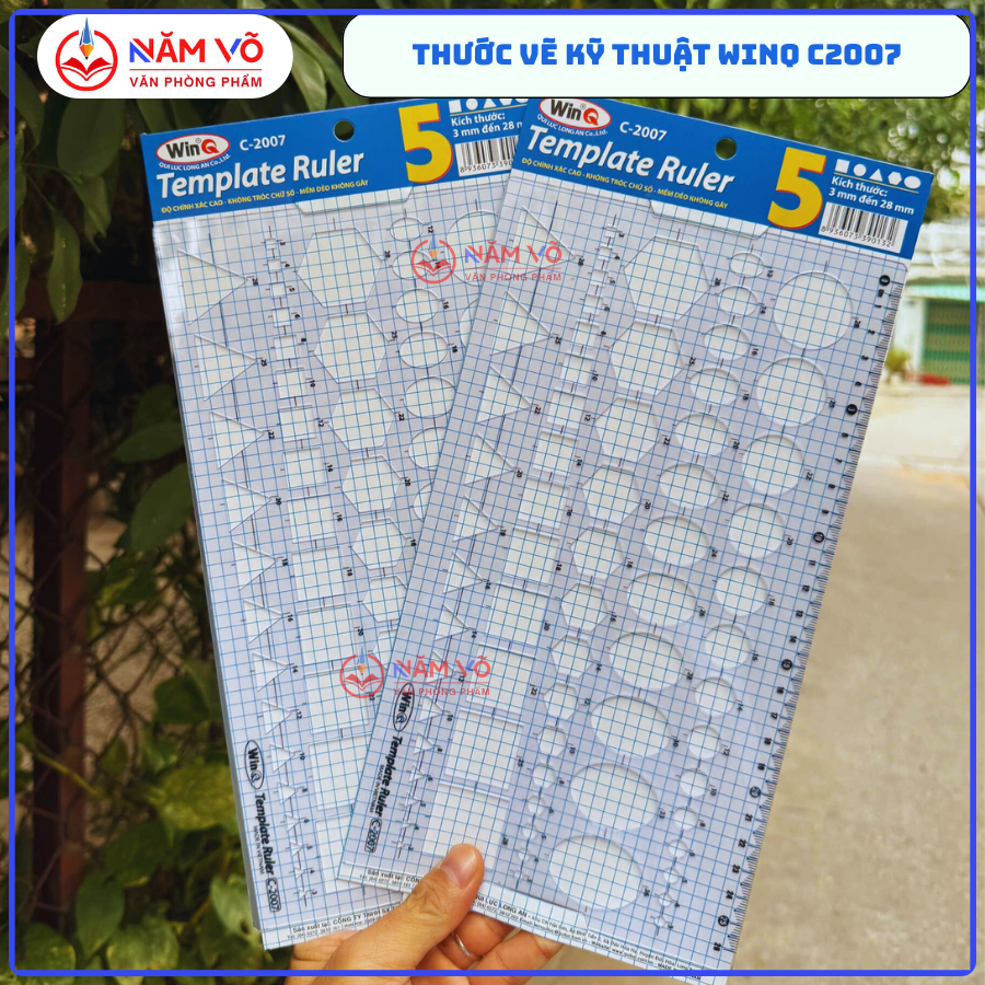 WinQ Thước Vẽ Hình Học C2007 (10 Cây/ Hộp; 5 Hộp/ Lốc)