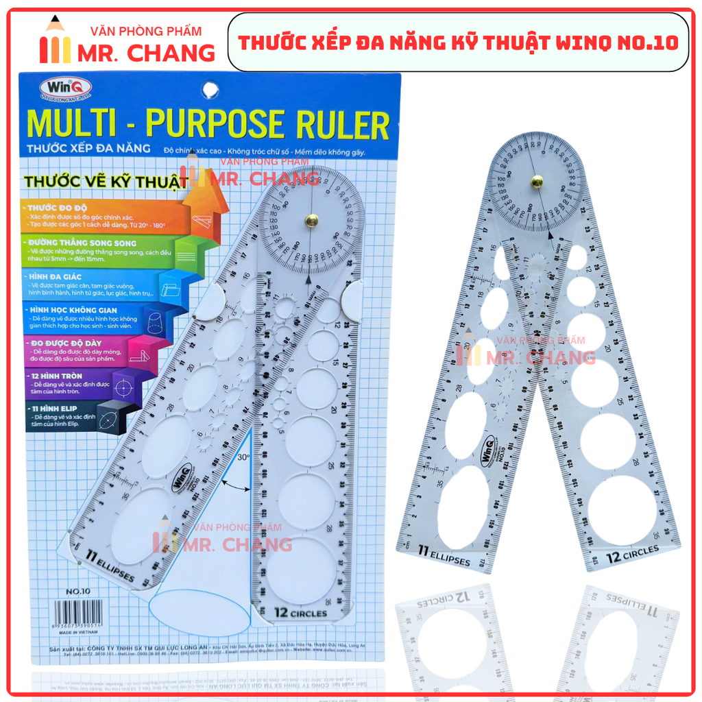 Win Q Thước Xếp Đa Năng No10 (10 Cây/ Hộp; 5 Hộp/ Lốc)